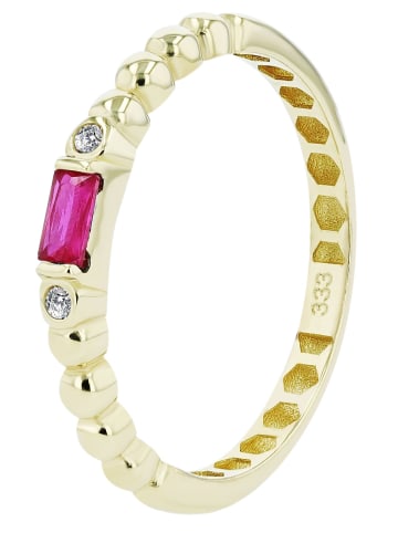 Adeliás Damen Ring aus 333 Gold mit Zirkonia in gold