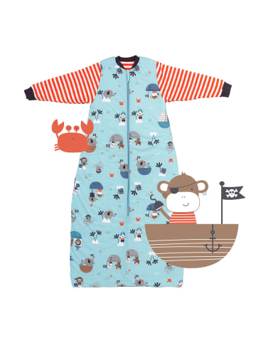 Schlummersack Babyschlafsack, 3.5 TOG in Hellblau-Rot