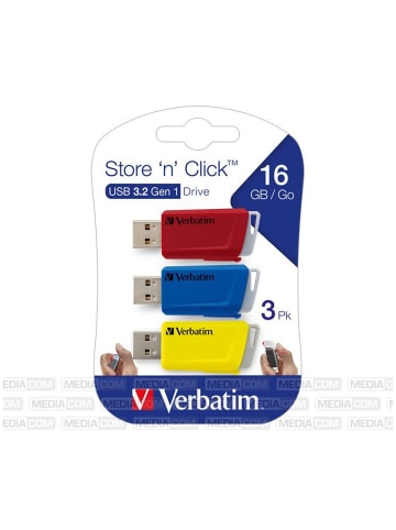 Verbatim Verbatim Store'n'Click USB-Stick 16GB Rot/Blau