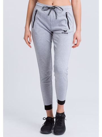 erima Damen Essential Sweathose in hellgrau melange/schwarz