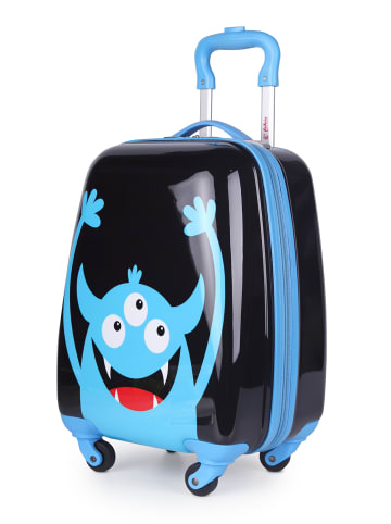 Hauptstadtkoffer For Kids - Kindertrolley Monster in Schwarz-Blau