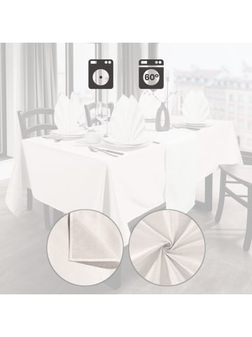 REDBEST Jacquard, Baumwollmischung, Gewebt Tischdecke Alcona in creme