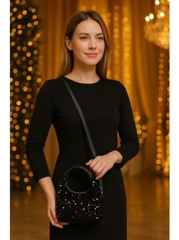 collezione alessandro Schultertasche " Pailetten " in schwarz