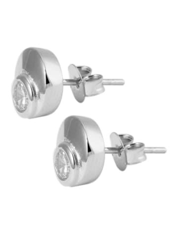 Adeliás Damen Ohrringe – Ohrstecker aus 925 Silber mit Zirkonia in silber