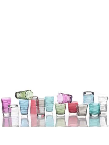 LEONARDO 6er Set Trinkgläser Vario 250 ml bunt in bunt