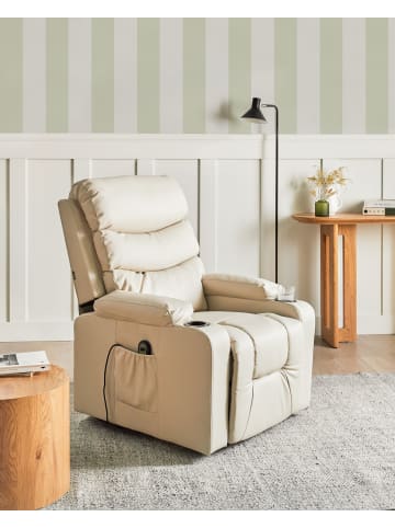 Beliani Fernsehsessel ETER in Beige - (W) 79 x (H) 105 x (L) 91 cm