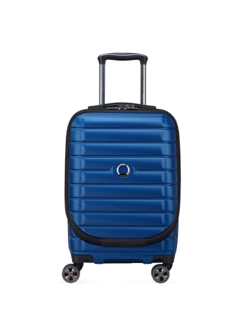 Delsey Shadow 5.0 4-Rollen Kabinentrolley 55 cm Laptopfach mit Dehnfalte in blau