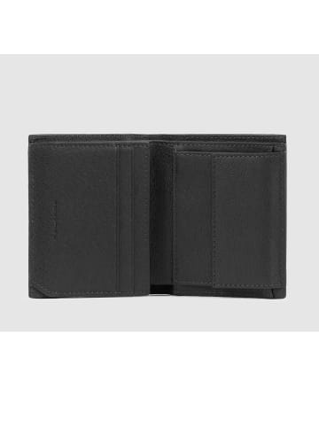 Piquadro Black Square Geldbörse RFID Schutz Leder 8.5 cm in black