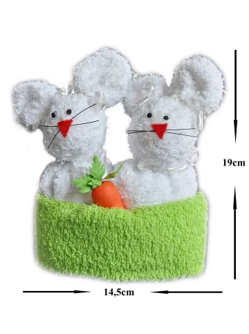 JACK Frottier Geschenk Set Handarbeit Origami Hasenpaar