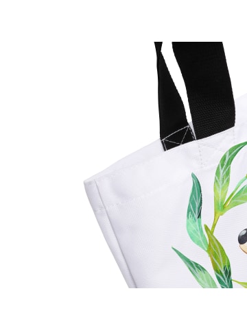 Mr. & Mrs. Panda Shopper Hund Blumen ohne Spruch in Weiß