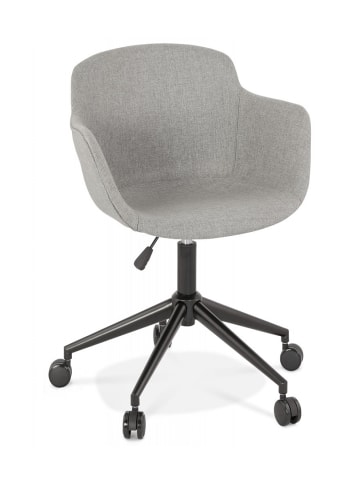 KADIMA DESIGN Bürostuhl Dunkelgrau Metall Textil | Modern Elegant in Grau
