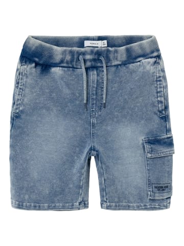 name it Stretch Jeans Shorts Kurze Cargo Hose Denim Pants in Hellblau