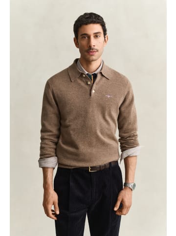 Gant Strickpoloshirt in melange - 0002