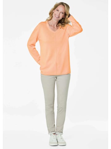 GOLDNER Kaschmirpullover mit V-Ausschnitt Kaschmirpullover mit V-Ausschnitt in pfirsich