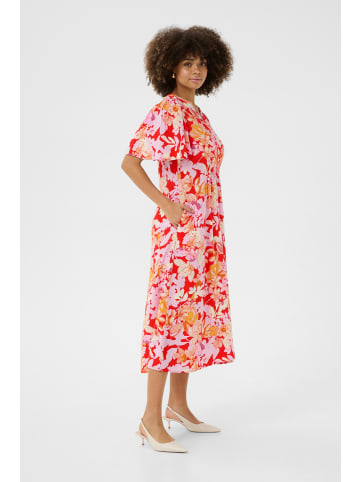 CULTURE Kleid CUaudrey Relaxed fit in Red/Pink Flower
