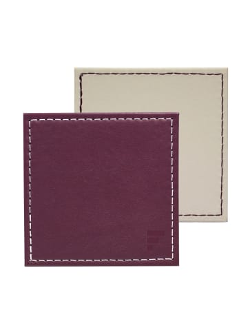 FREEFORM FREEFORM | Untersetzer, DUO, pflaume/stein, 10 x 10 cm, 4er Set