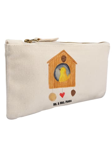 Mr. & Mrs. Panda Schminktasche Vogelhaus Home ohne Spruch in Weiß