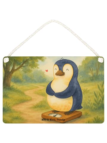 Mr. & Mrs. Panda Deko Schild Pinguin Diät Design ohne Spruch in Weiß