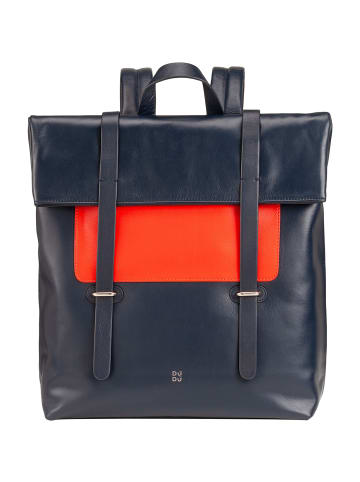 DuDu Rucksack Leder 36 cm in navy