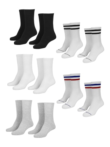  Urban Classics Accessoires Socks in blk/wht/gry+wht/nvy/rd+wht/blk