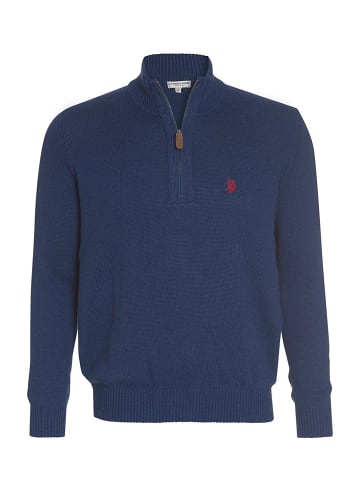 U.S. Polo Assn. Troyer Zip Pullover in JEANSBLAU