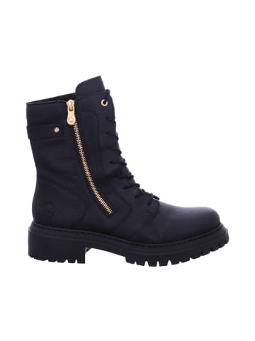rieker Damenschnürrstiefel warm flach HWK Damen Stiefel in  Schwarz