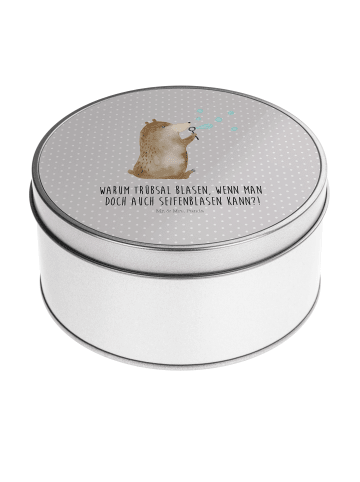 Mr. & Mrs. Panda zuckerdose Bär Seifenblasen mit Spruch in Grau Pastell