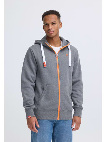 !SOLID Kapuzensweatjacke SDBenn High Neck Zip-Hoodie in Grau