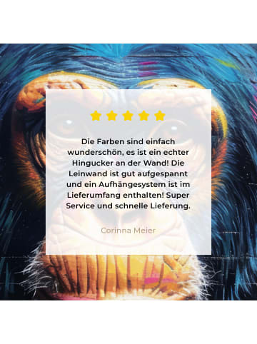 MuchoWow Leinwand bilder Bunte Schimpanse (BxH)