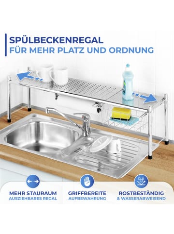 Maximex Spülbeckenregal Expando, Spülbeckenregal Mod. Expando in Chrom