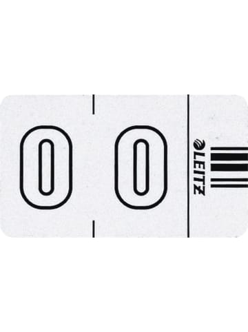 Leitz Orgacolor Ziffernsignal 0 selbstklebend Packung mit 100 Stück weiß
