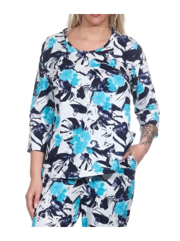 NORMANN Schlafanzug Shirt langarm Pyjama Oberteil Mix & Match - 79676 in hellblau