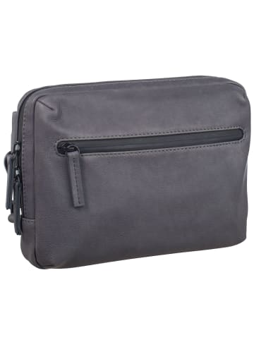 Leonhard Heyden Den Haag Gürteltasche Leder 22 cm grau