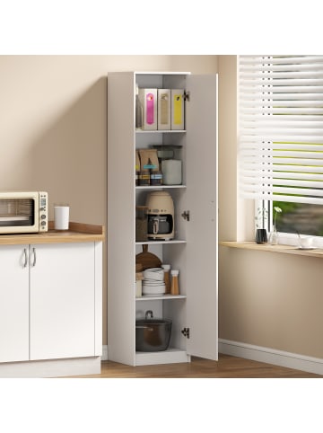 HOMCOM Küchenschrank-40L x 35B x 180H cm-Weiß