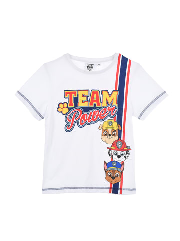 Paw Patrol T-Shirt kurzarm Chase, Marshall und Rubble in Weiß