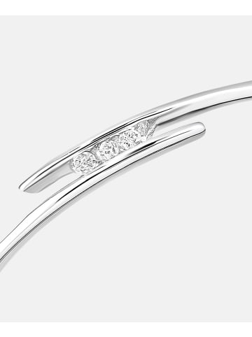 Diamant L'éternel Trilogie-Ring aus 375 Weißgold mit 0.01 Karat Diamant
