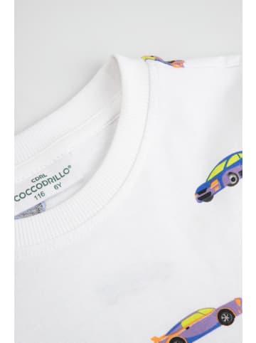 Coccodrillo Baumwoll-t-shirt mit kurzen Ärmeln in weiß