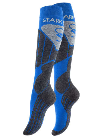 Stark Soul® Damen Skisocken mit Polsterung in blau