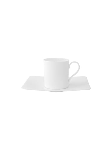 Villeroy & Boch Kaffeetasse mit Untertasse Modern Grace in Weiß 170 ml in weiß
