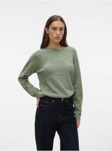 Vero Moda Strick Pullover Meliert Basic Langarm VMDOFFY in Dunkelgrün