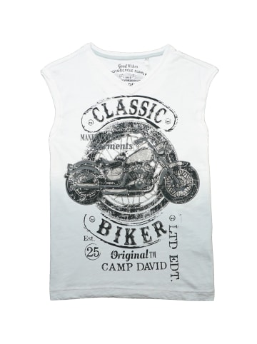 CAMP DAVID  Tank-Top 'Road Rebel' in weiß