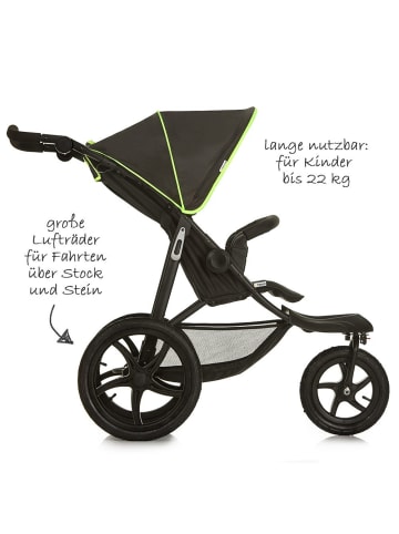 Hauck Buggy & Sportwagen Runner mit Luftreifen in schwarz,gruen