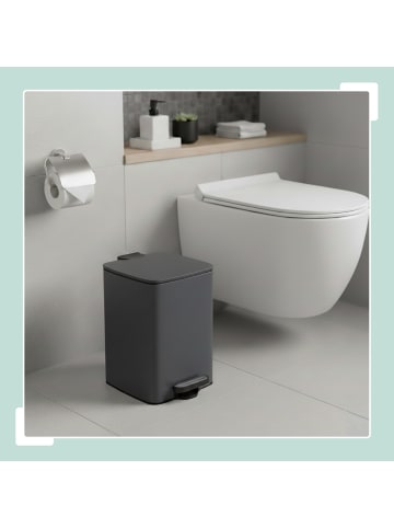 relaxdays Mülleimer in Dunkelgrau - 20 Liter