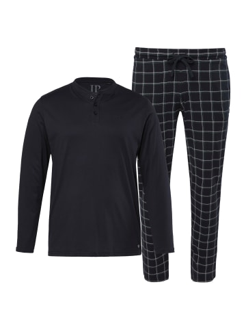 JP1880 Langer Schlafanzug in schwarz