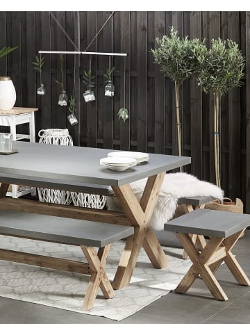 Beliani Esszimmerstuhl OLBIA in Grau/Braun - (W) 51 x (H) 45 x (L) 40 cm