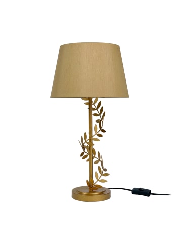 relaxdays Tischlampe in Gold - (H)55 x Ø 27 cm
