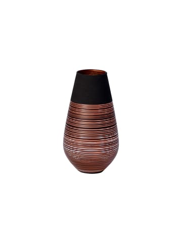 Villeroy & Boch Vase Soliflor Manufacture Swirl in Schwarz-Kupfer 18 cm in schwarz-kupfer
