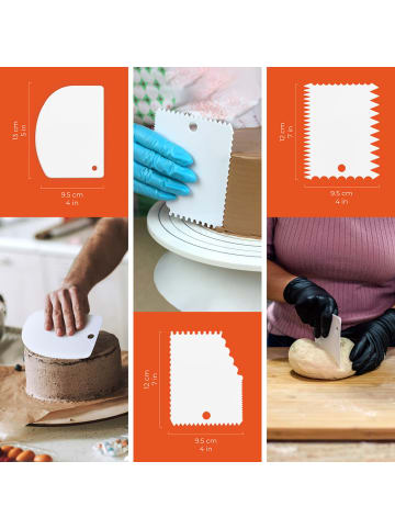 Wenburg Torten-Dekoratiosset mit Kuchenständer Starter Set Weiß