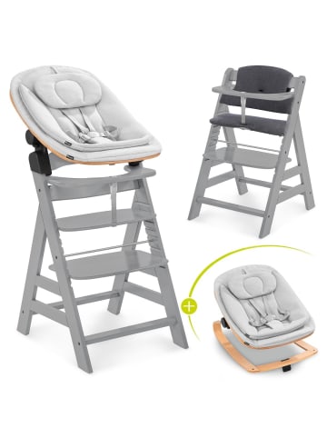 Hauck Alpha Plus 4-tlg. Newborn Set Eco - Hochstuhl in grau