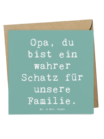 Mr. & Mrs. Panda Glückwunschkarte Spruch Opa Schatz mit Spruch in Meeresbrise